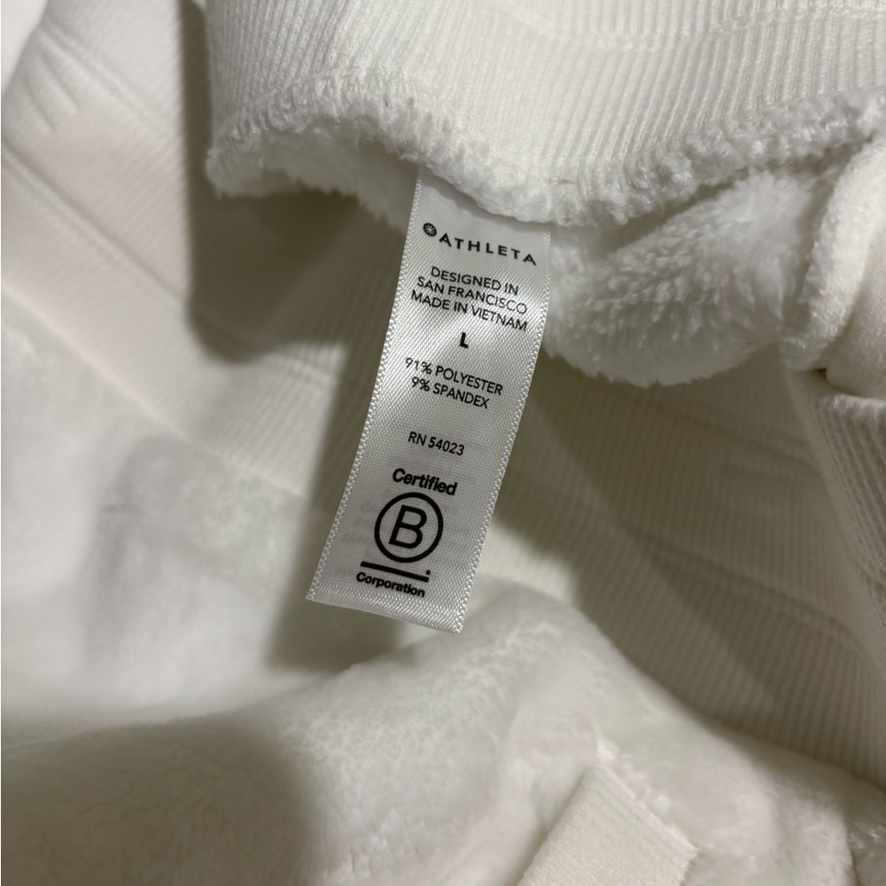 Athleta Double Cozy Karma Joggers White Size Large - Picture 7 of 7